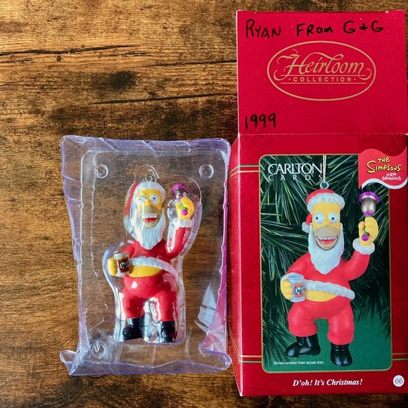 NIB 1999 Homer Simpson Christmas Ornament by American Greetings AGC - Picture 4 of 6